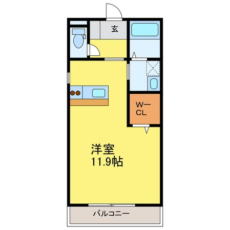 蔵本駅 徒歩6分 2階の物件間取画像